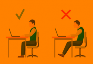 A photo that shows how to sit the right way